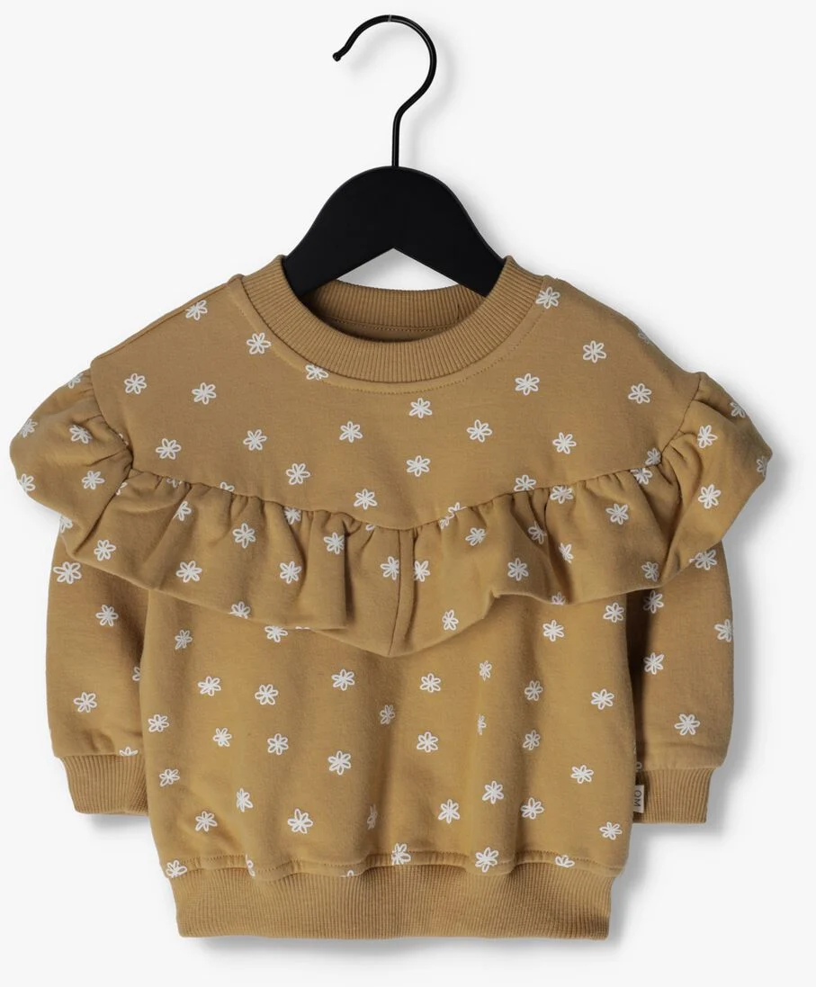 QUINCY MAE oker quincy mae trui ruffle fleece sweatshirt