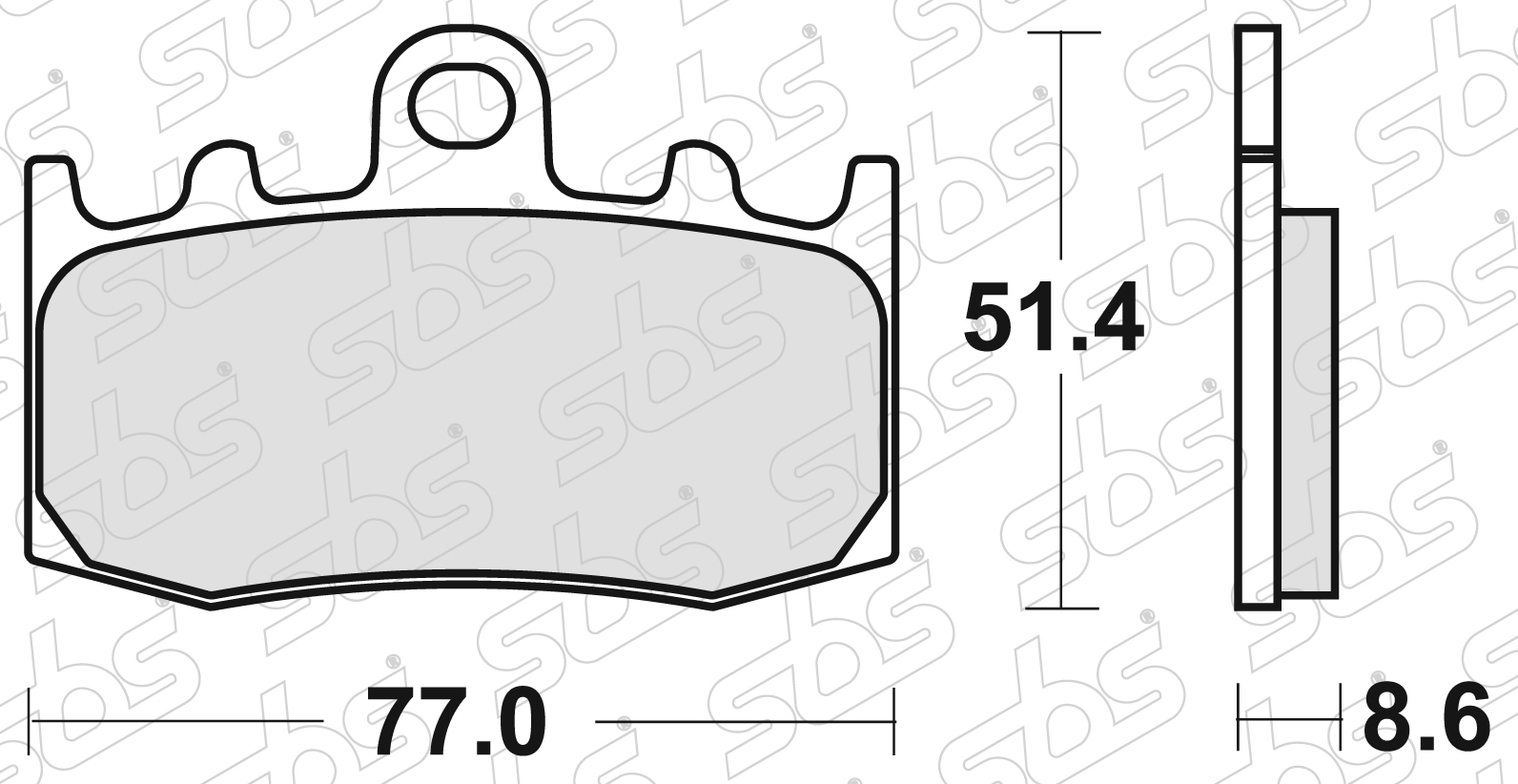 SBS - Plaquettes de frein 796 HS