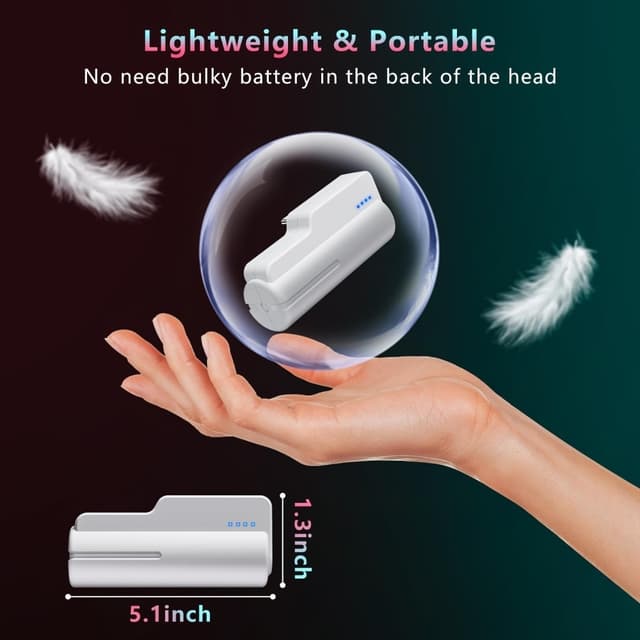 Til Meta Quest 3 Quest 2 5000mAh 18W hurtig batteri Powerbank med LED-indikator