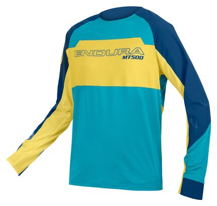 Maillot Manches Longues Endura MT500 Burner Lite Myrtille Bleu