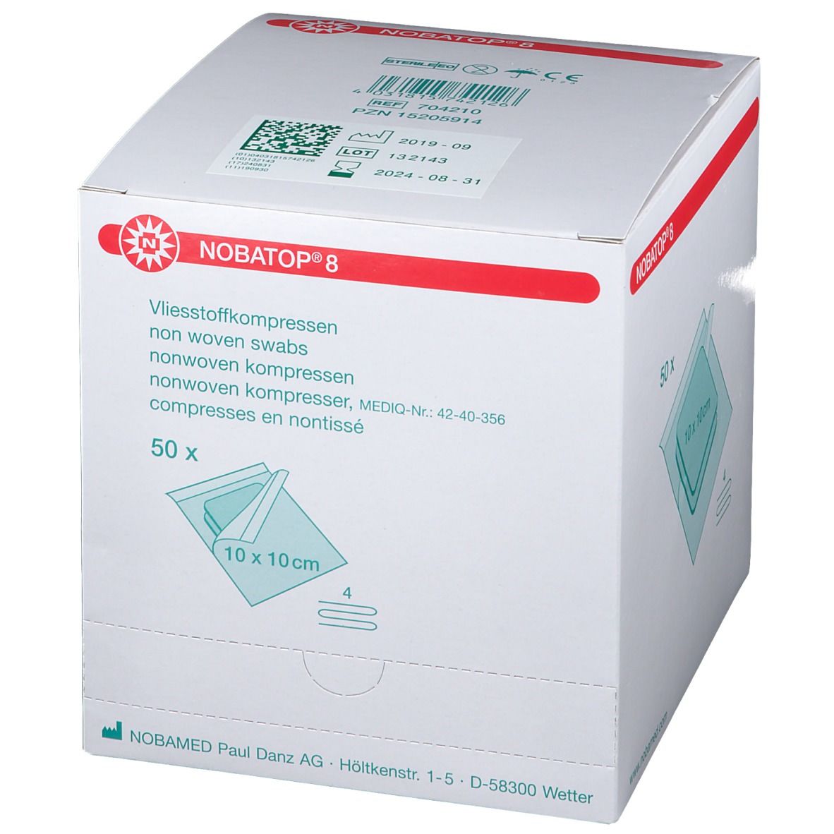 NOBATOP® 8 10x10 cm steril