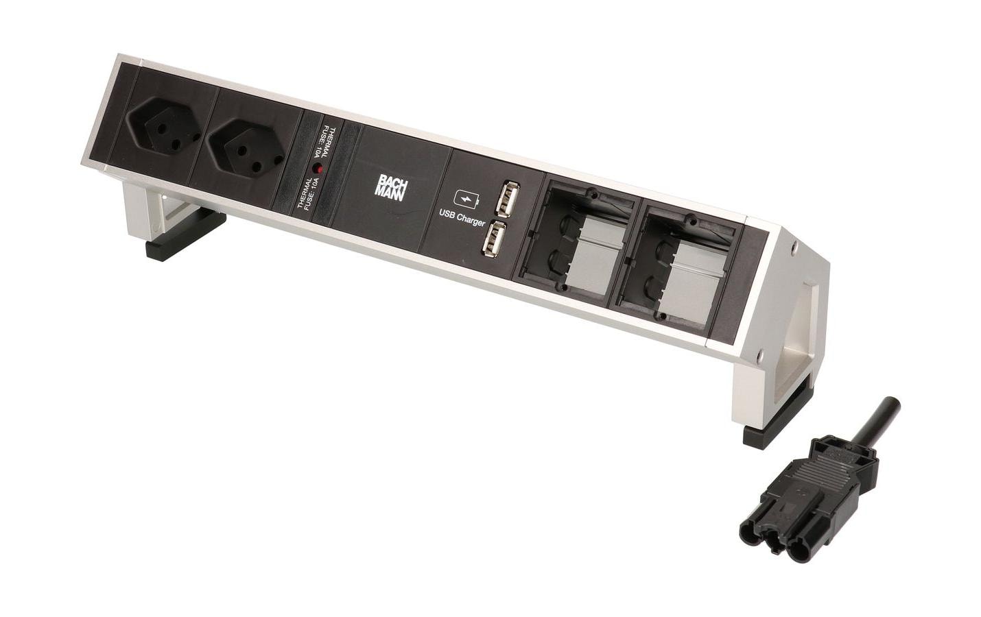 Tischsteckdosenleiste DESK 2 2x T13, 2x ABD<br>Die Power-Lösung für moderne Arbeitsplätze