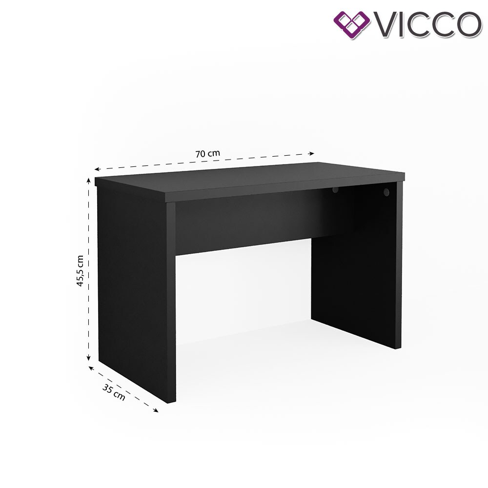 VICCO Universalhocker Bank schwarz - Frisiertisch Kommode Spiegel