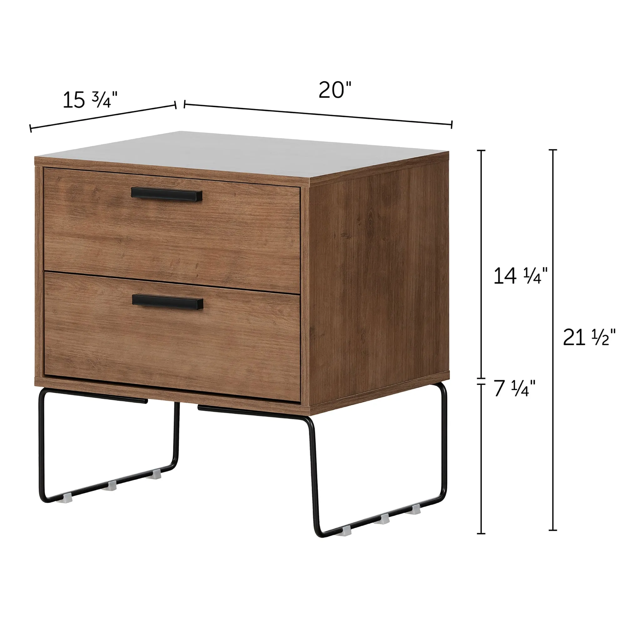 South Shore Table de Nuit - Slendel Bois Foncé