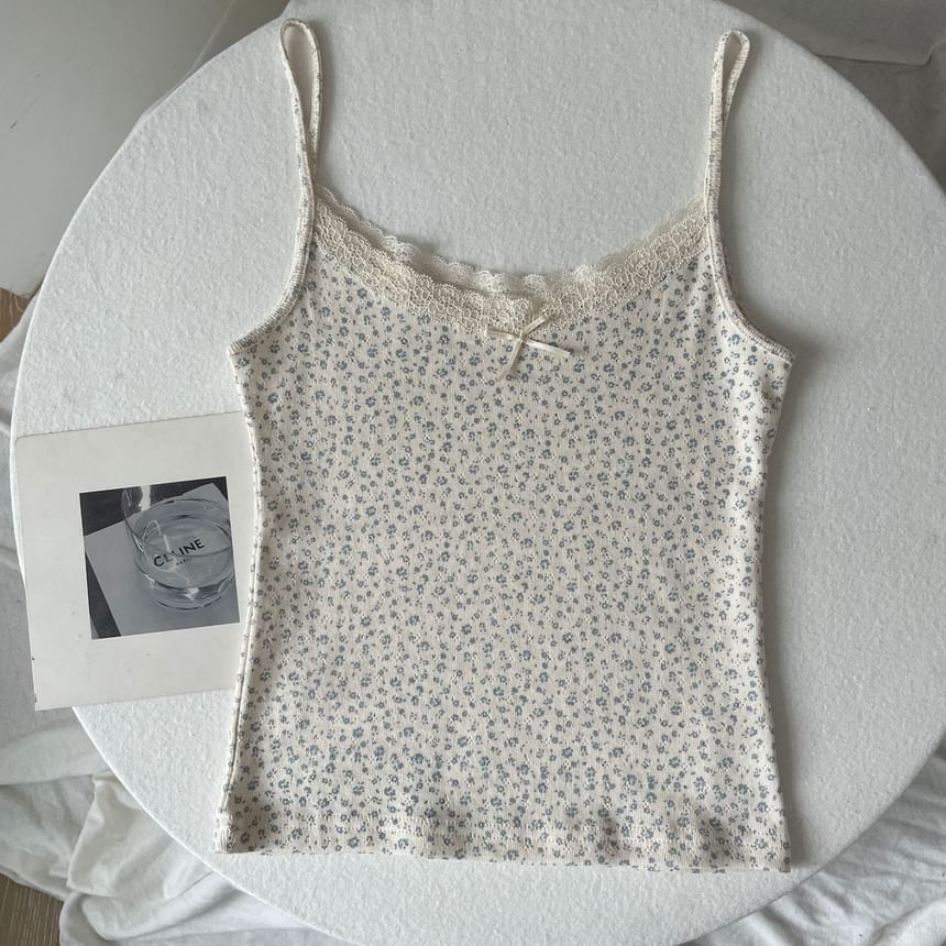 Rosehedge - Camisole-top met bloemenkant