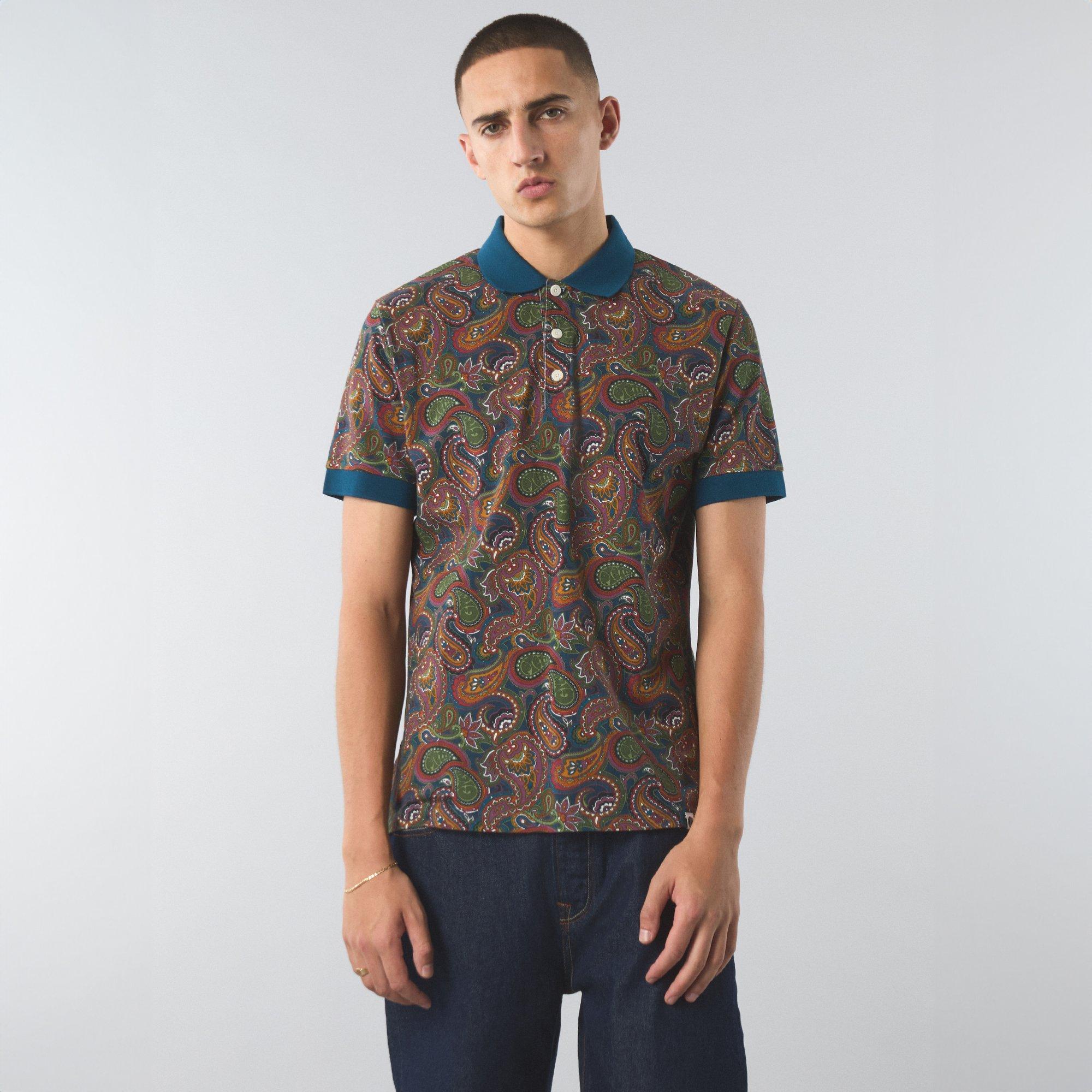 Pretty Green 15th Paisley Polo Shirt
