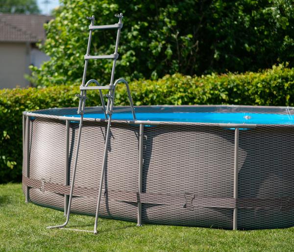 Summer Waves Frame Pool Rattan, rund, ca.