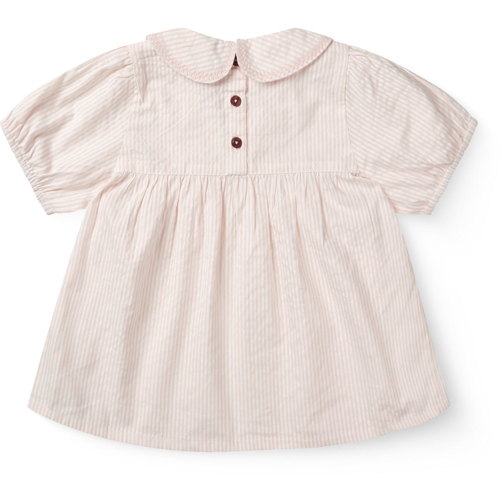 Køb COPENHAGEN COLORS Dusty Rose W Cream Stripe Seersucker Bluse W. Krave