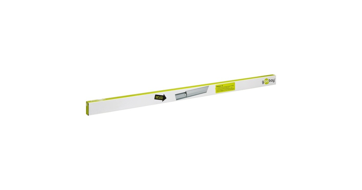 goobayAluminium kabelgoot WireDuct 33 kabelkanaal  (Zilver, 1,1 m)