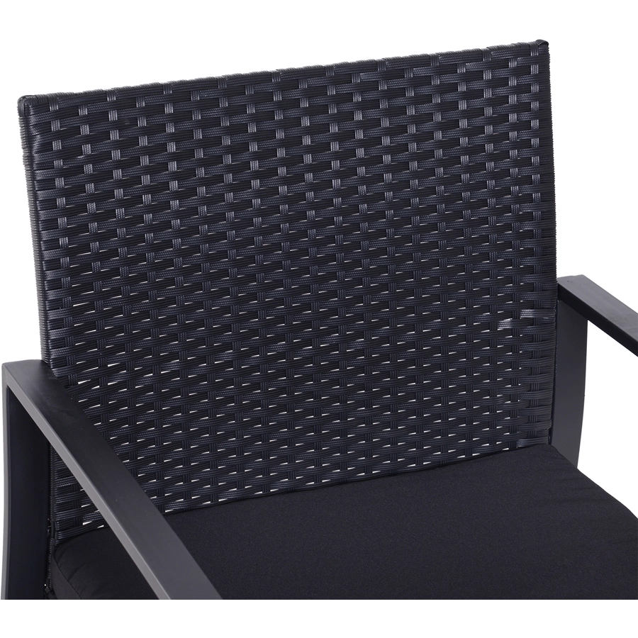 Outsunny Polyrattan Sitzgruppe als 5-tlg. Set schwarz