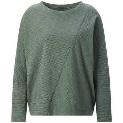 Damen-Langarmshirt, Oliv