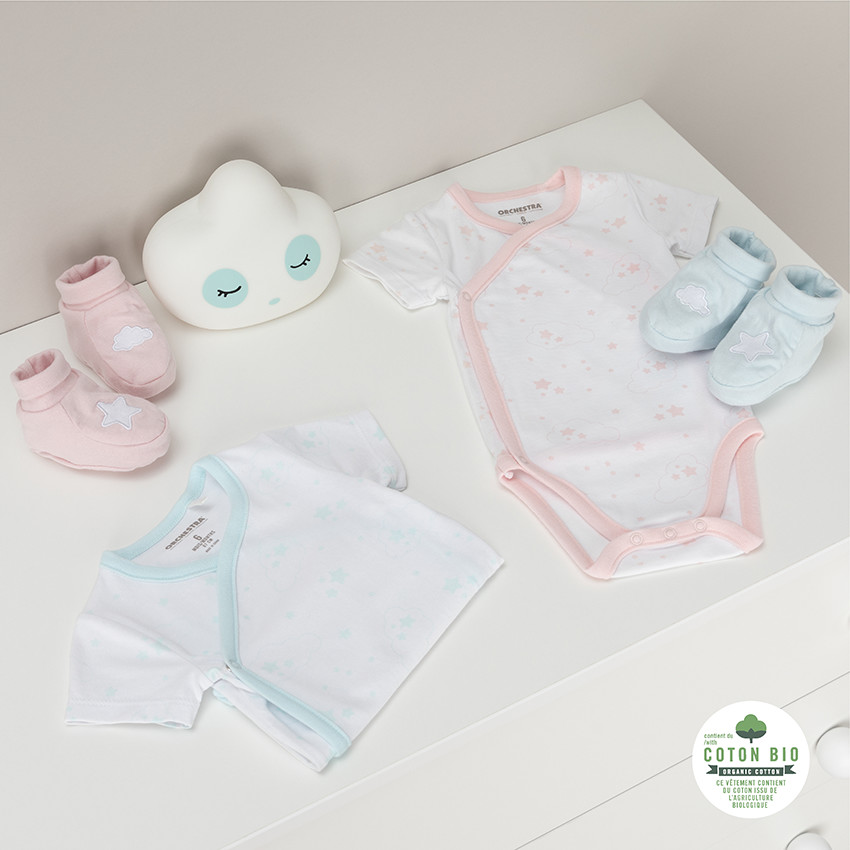 Chaussons en jersey à motifs brodés