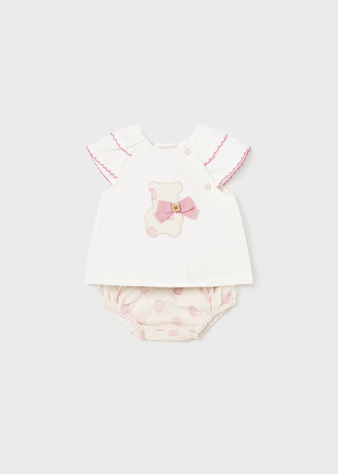 Conjunto de algodão de alta qualidade com 2 peças para recém-nascidos, rosa.