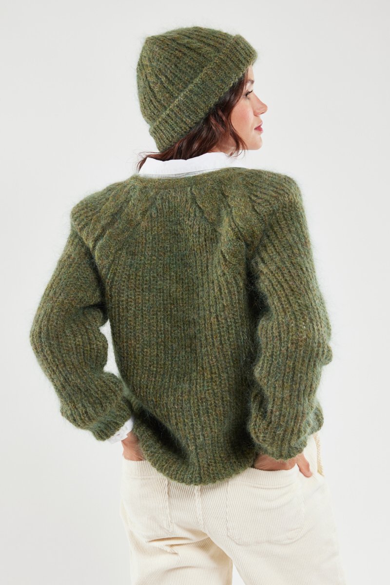 Cardigan boutonné Arielle - mohair