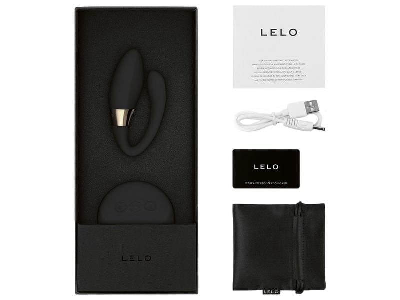 Lelo Paarvibrator Tiani Duo schwarz Hochwertiges Sextoy zur gleichzeitigen Stimulierung des G-Punkts, der Klitoris und des Penis
