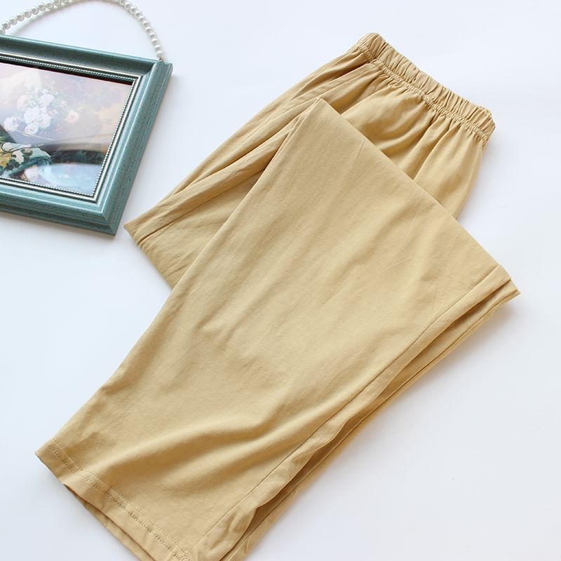 Dogini - Bijpassende effen pyjamabroek voor koppels (verschillende ontwerpen)