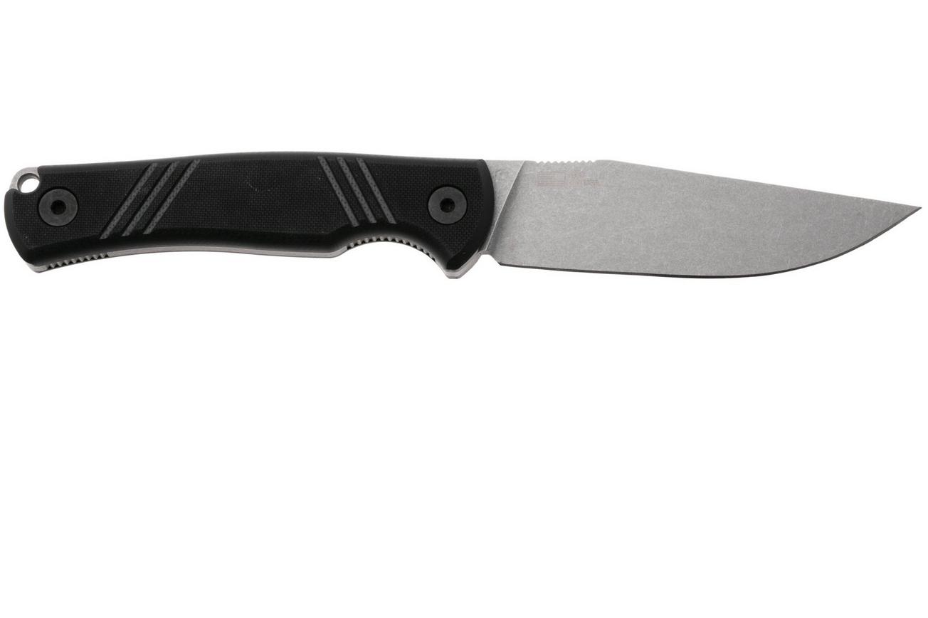Kershaw Pack Mule 1089 Stonewashed N690, Black G10, vaststaand mes