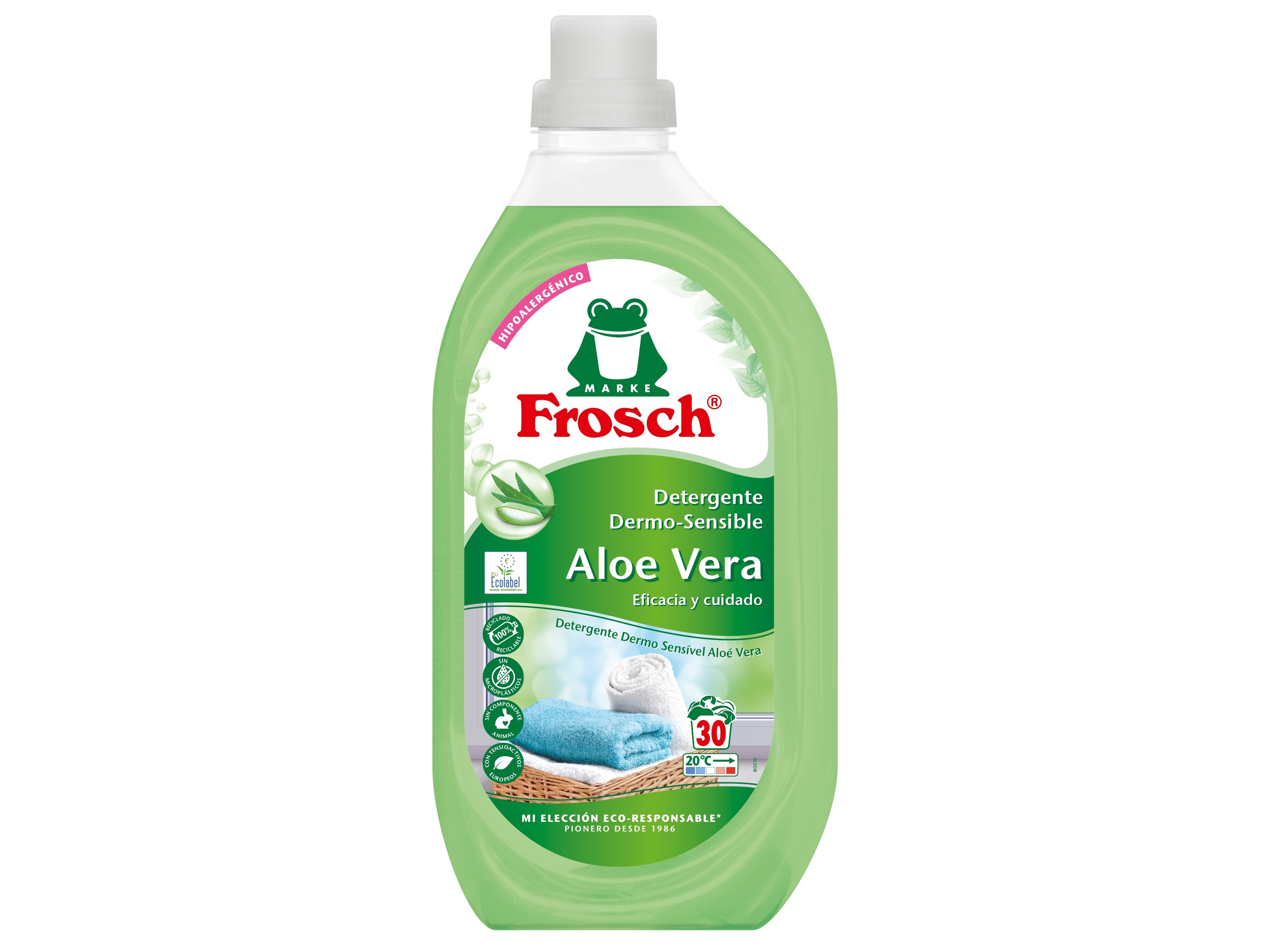 DETERGENTE ROUPA MÁQUINA LIQUIDO ECOLABEL ALOE VERA FROSCH 30D