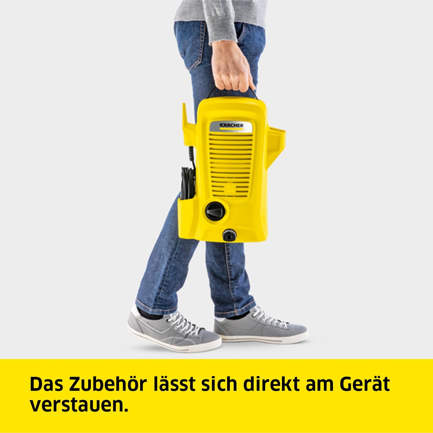 Kärcher Hochdruckreiniger K 2 Universal Edition Home, Druck: max. 110 bar, Fördermenge: 360 l/h, Fläche: 20 m²/h, Wasserfilter, Gewicht: 3,8 kg, Hochdruckschlauch und -Pistole, Dreckfräser, Home Kit