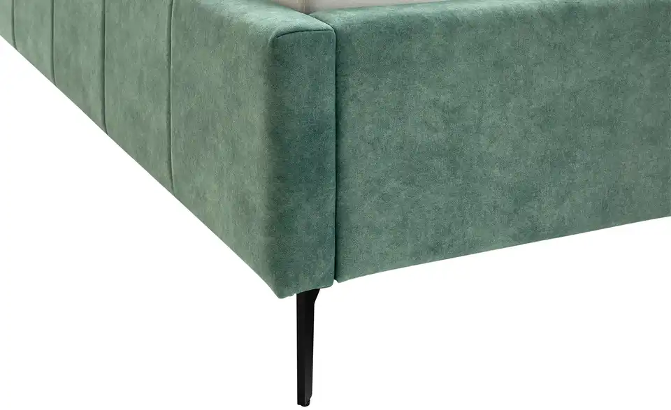 Polsterbett Lizzano Grün 160 cm mit Federholzrahmen