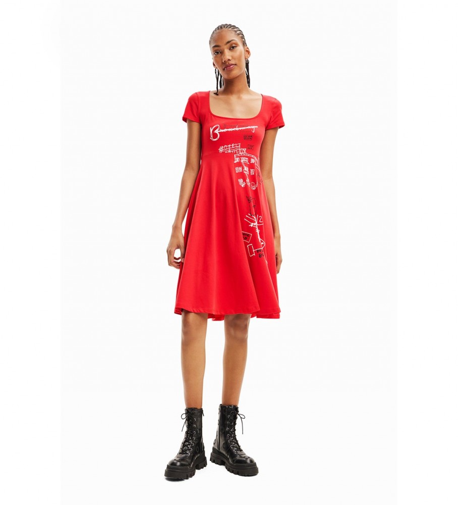 Vestido vermelho Desigual Broadway Road