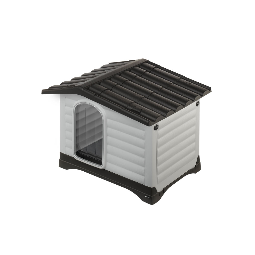 Ferplast porte pour niche chiens modèle dogvilla 70, porte pour niches d'extérieur, habitat pour chiens, pvc transparent