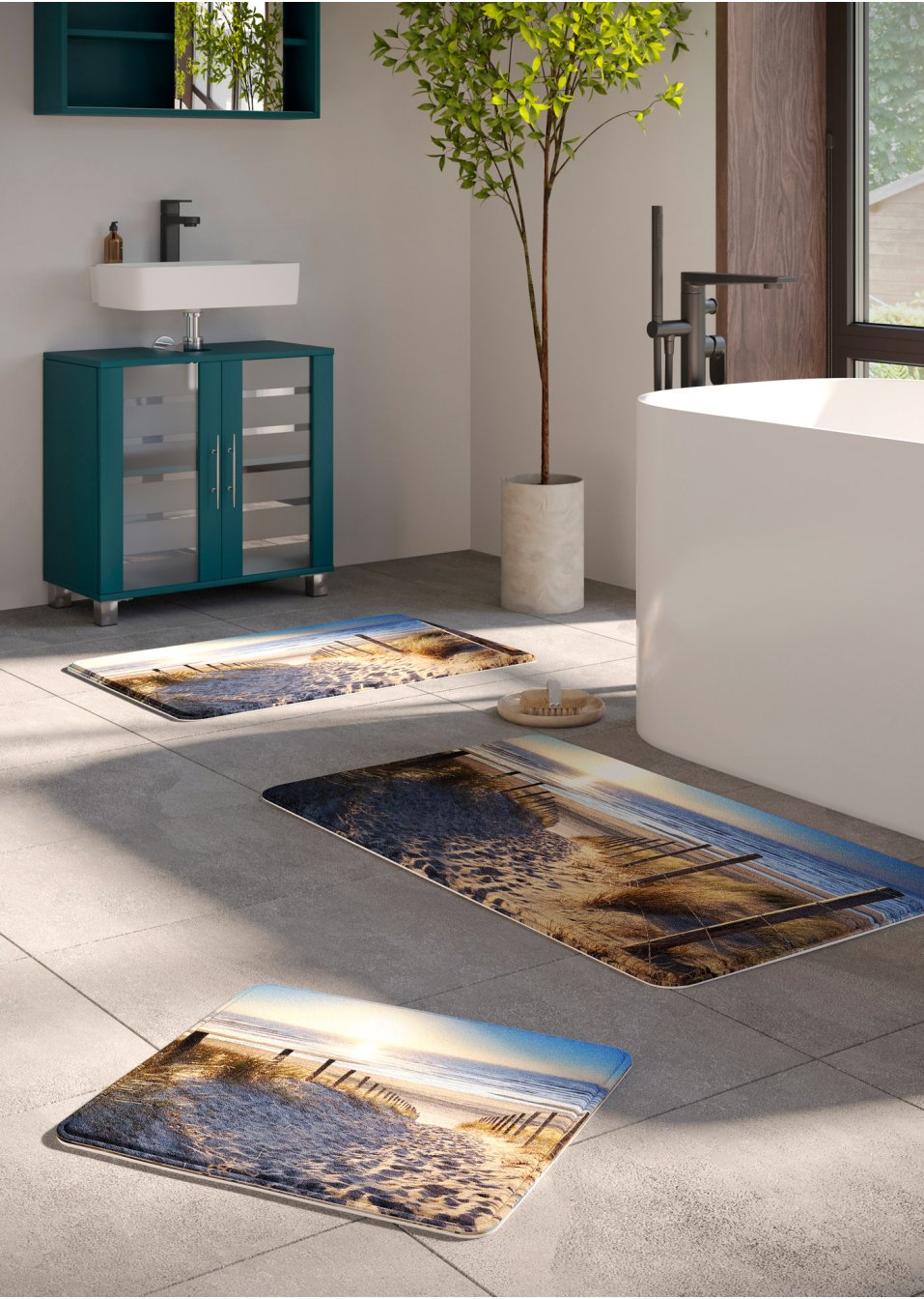 Tapis de salle de bain à mémoire de forme