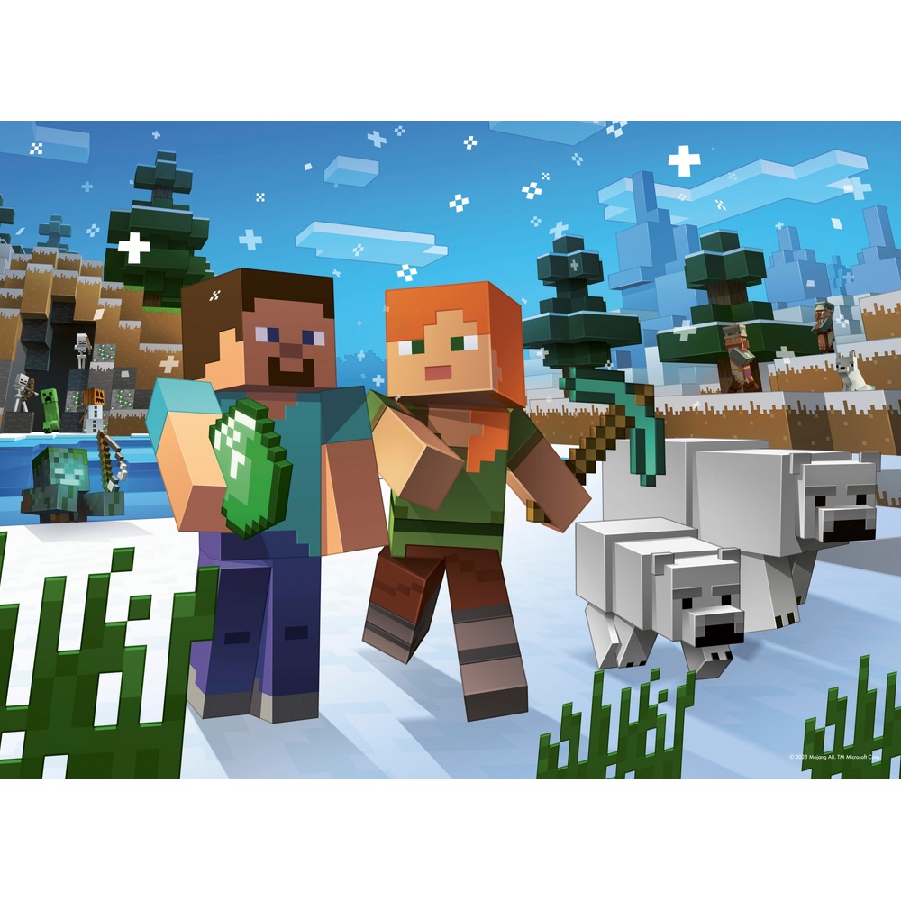 Ravensburger Minecraft 4 x 100-teiliges Bumper-Pack-Puzzle
