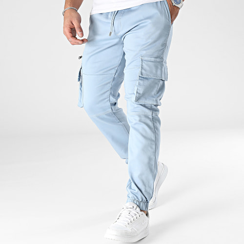 Pantalon Cargo Bleu Clair