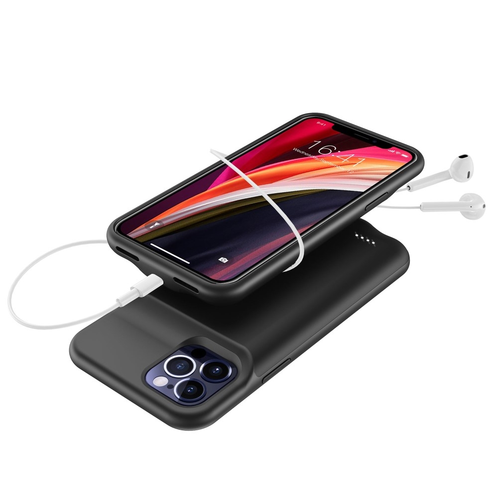 iPhone 12 Pro Max Backpack Akku Case (7000mAh) Schutzhülle - Schwarz