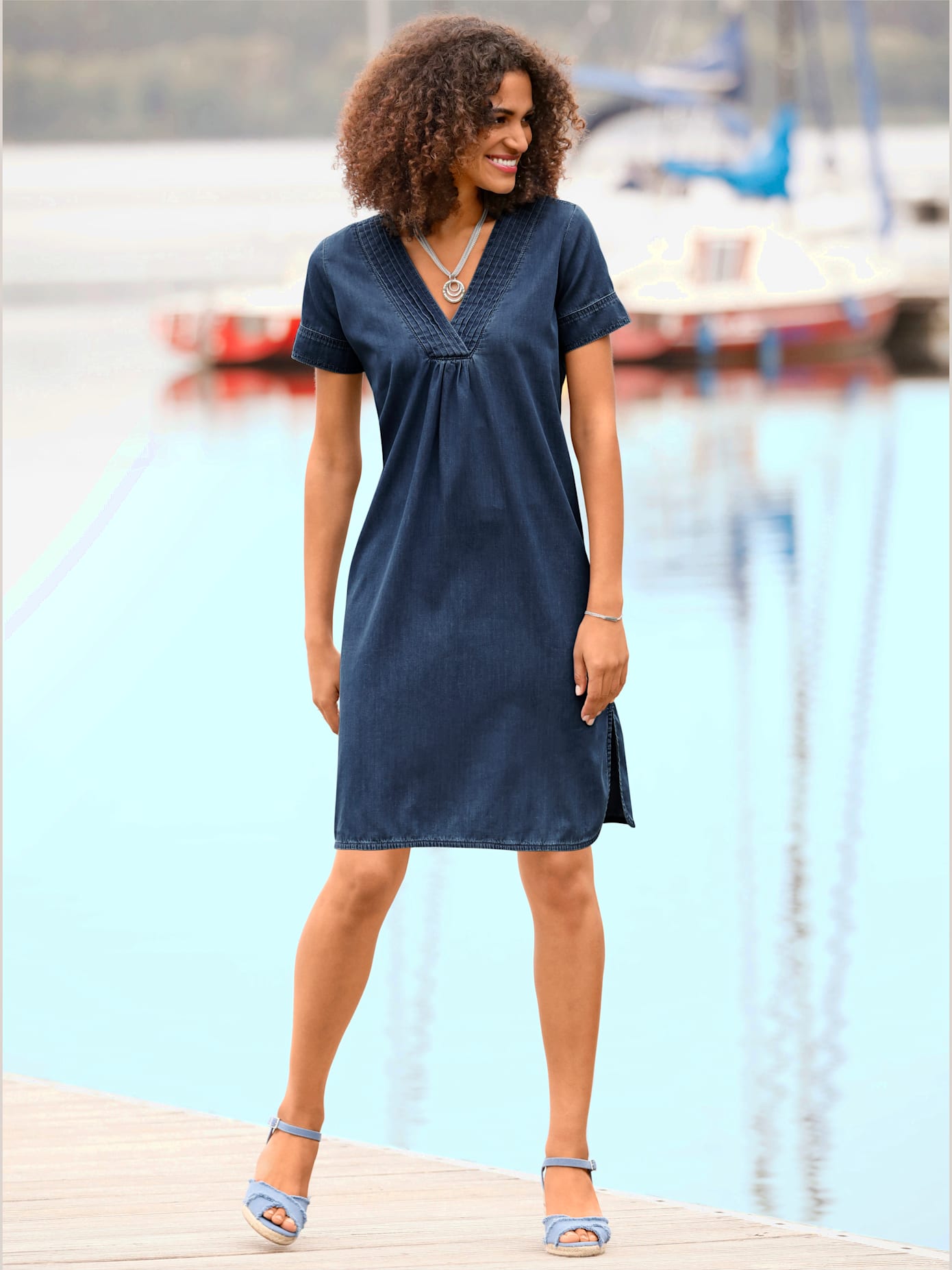 Robe en jean pur coton