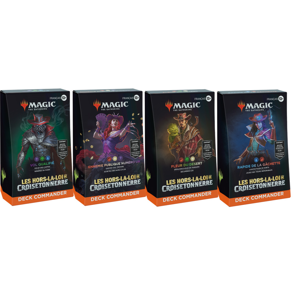 Magic The Gathering : Les Hors-la-loi de Croisetonnerre - Lot des 4 Decks Commander