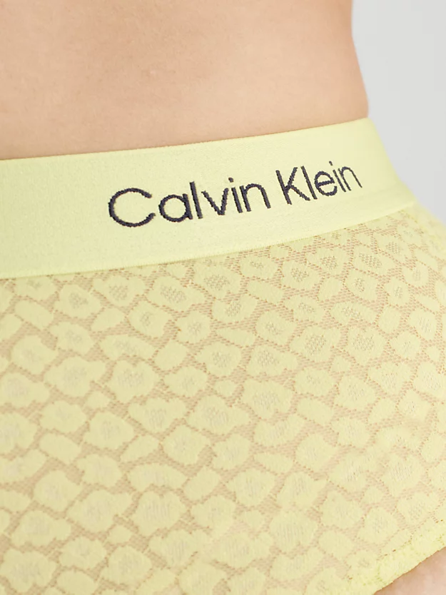 Calcinha de biquíni de cintura alta com renda - CK96