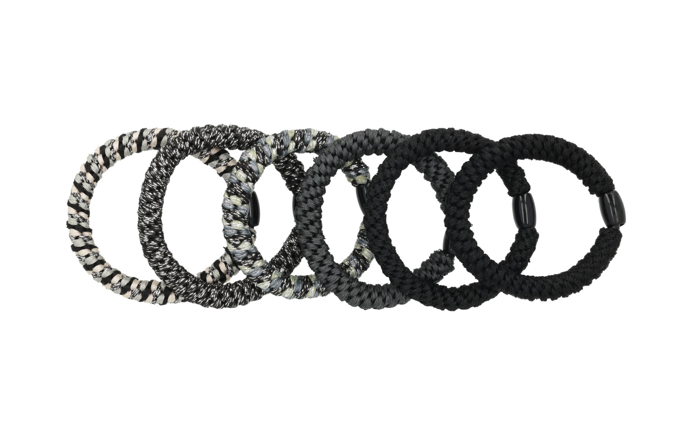 Haargummi Nordic Elastics 6er SchwarzHaaraccessoires