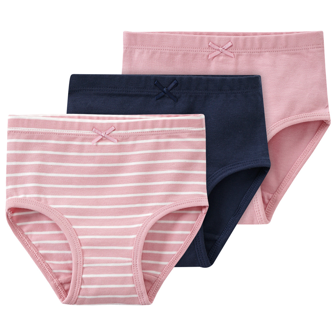 Famy 3 Baby Slips aus Bio-Baumwolle rosa / dunkelblau
