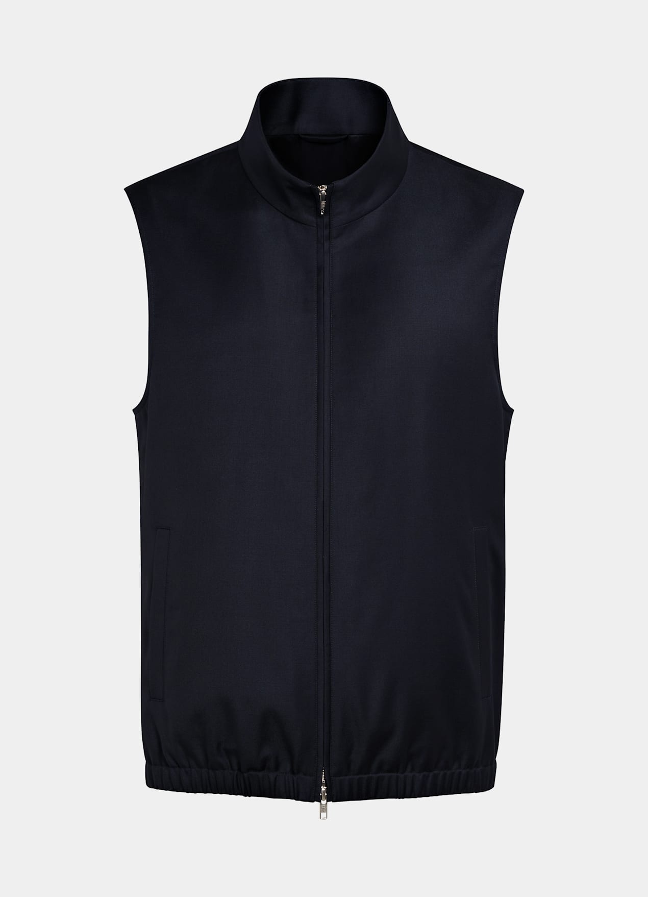 Veste sans manches zippée bleu marine