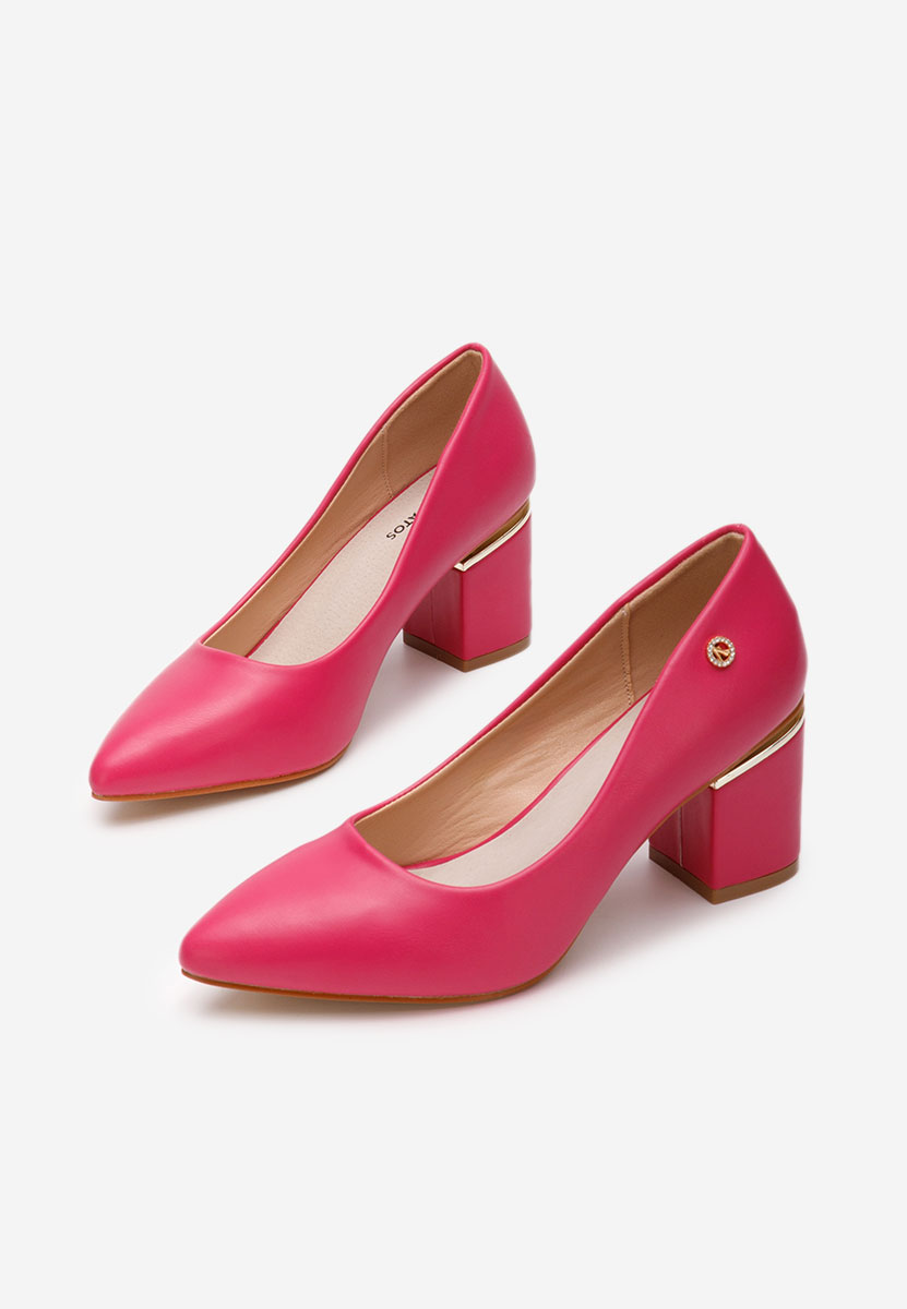 Chaussures élégantes à talon épais fuchsia Nelia