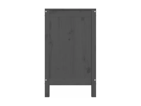 Boîte à linge Gris 88,5x44x76 Bois massif de pin