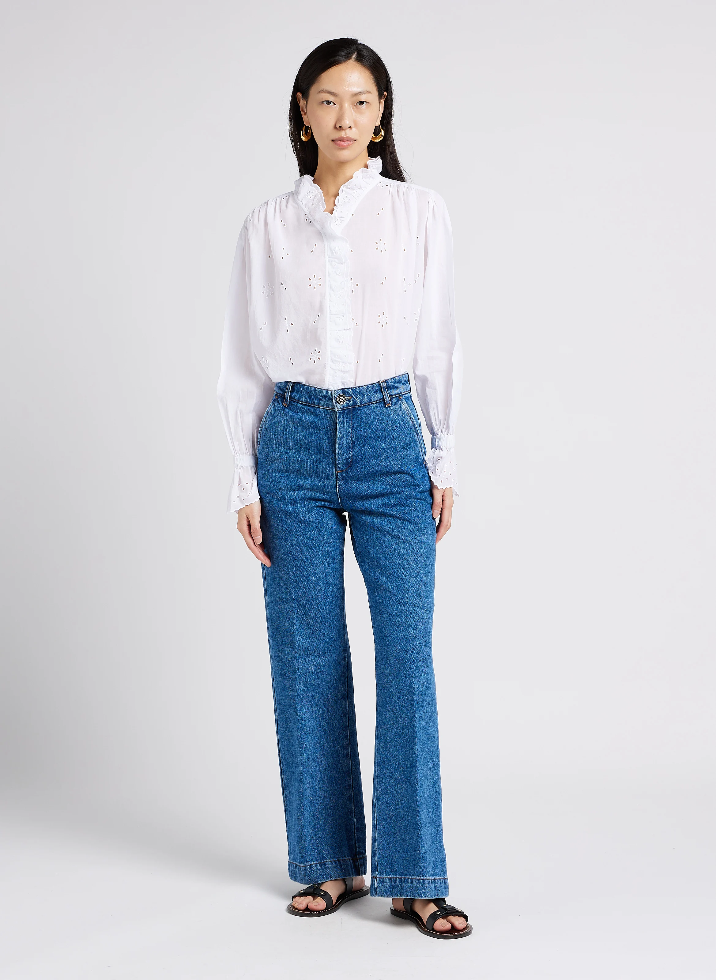 CALIFORNIA - Jean boot-cut en coton| Bleu
