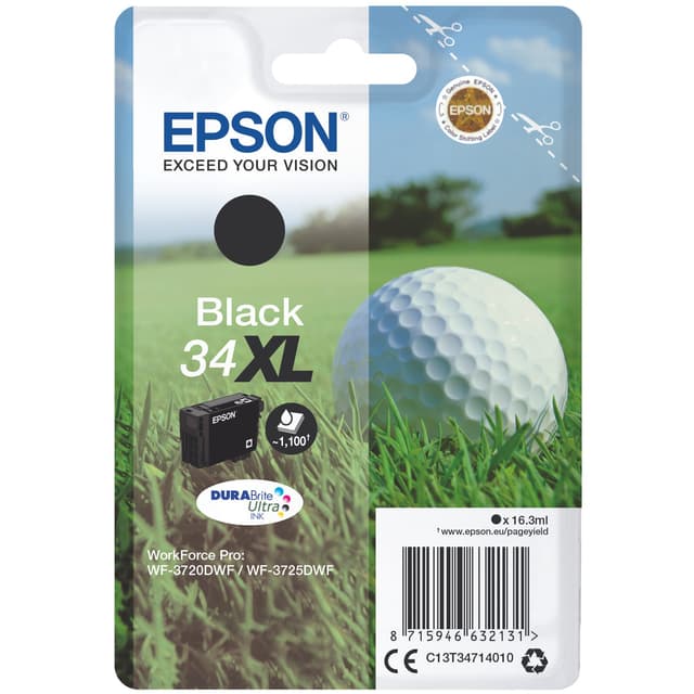 Epson blækpatron DuraBrite Ultra 34XL Sort