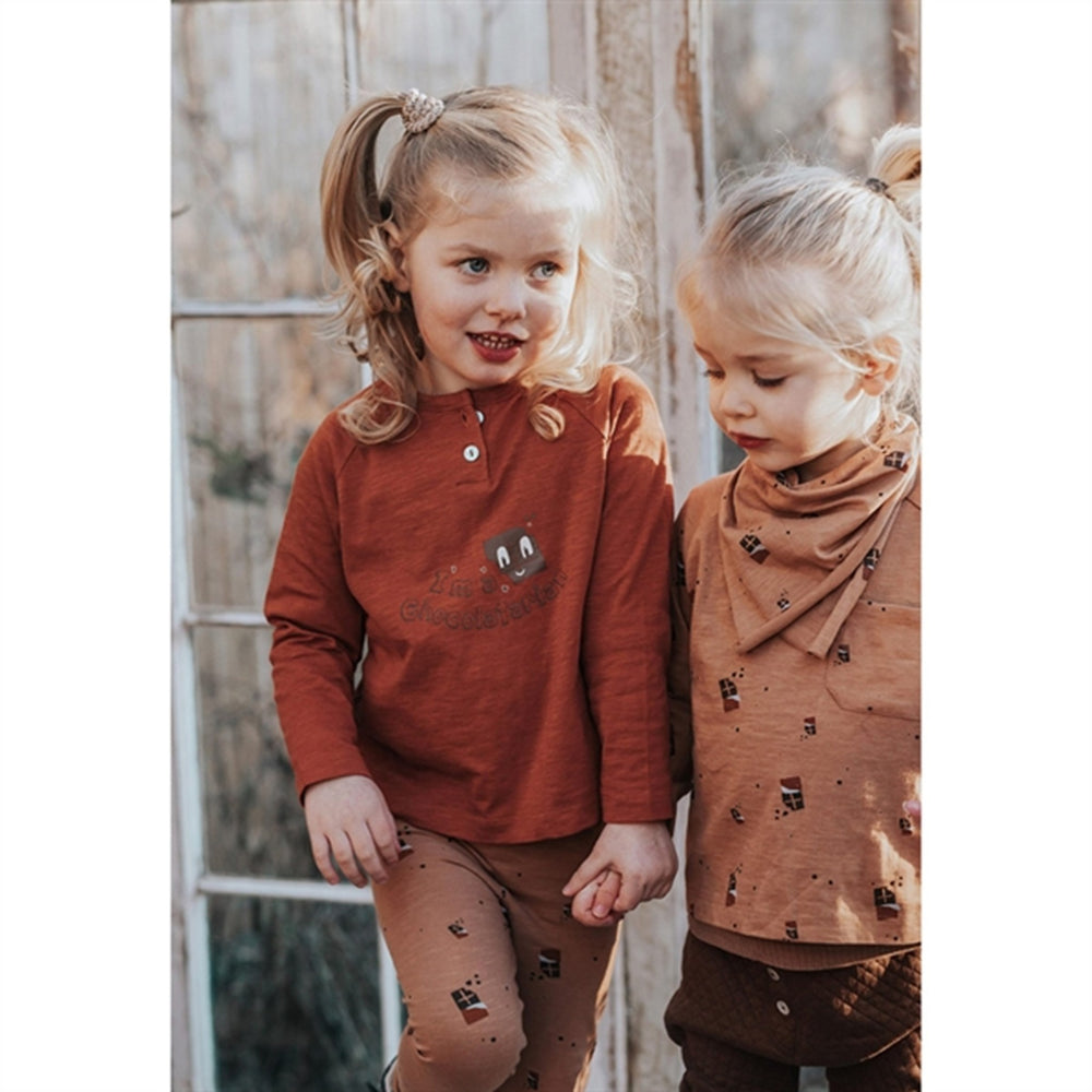 Mini Chocolate AOP Bluse - Monsieur Mini