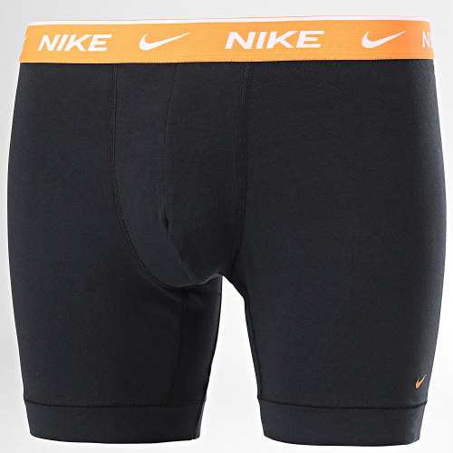 Lot De 3 Boxers KE1007 Noir Bleu Roi Orange Vert