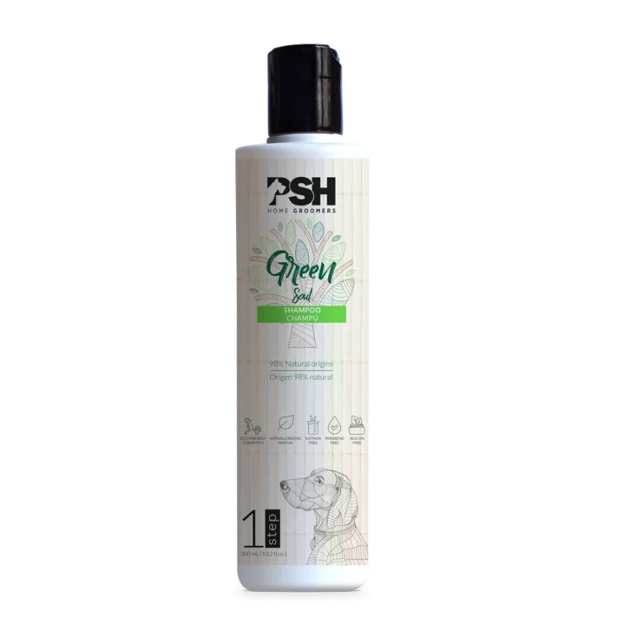 Shampoo PSH Green Soul para cães e gatos.