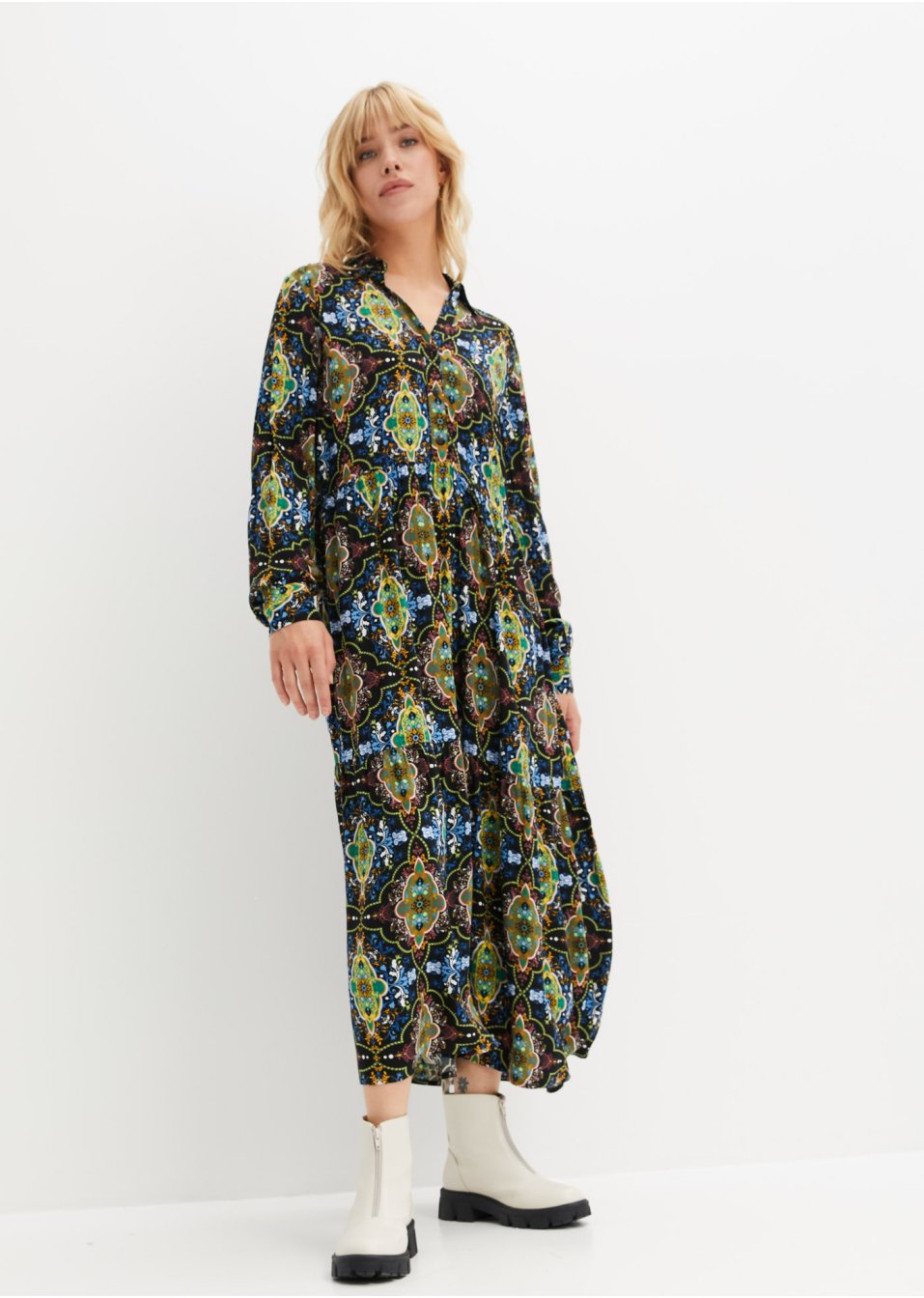 Robe midi à imprimé