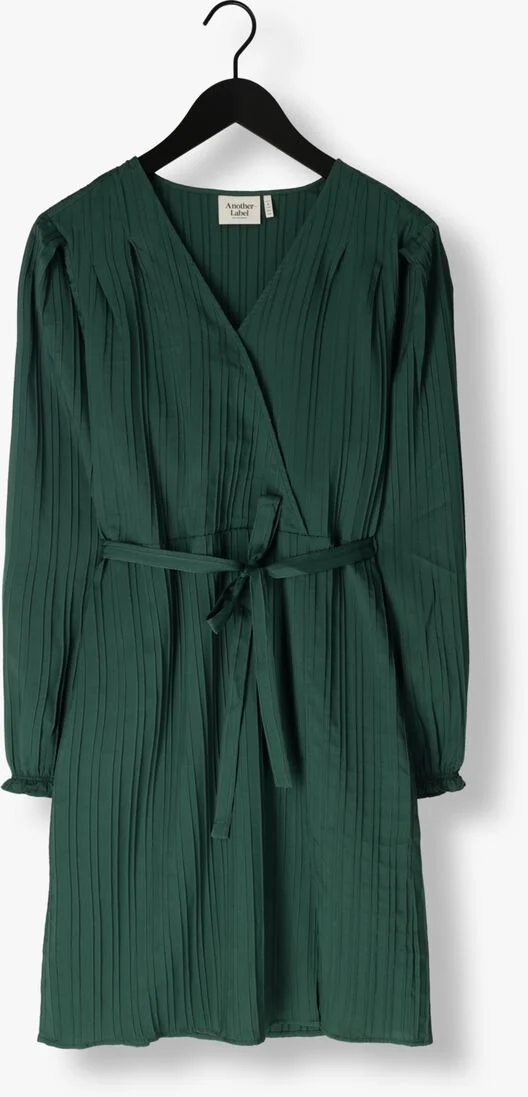 ANOTHER LABEL donkergroene another label mini jurk loisa dress l/s