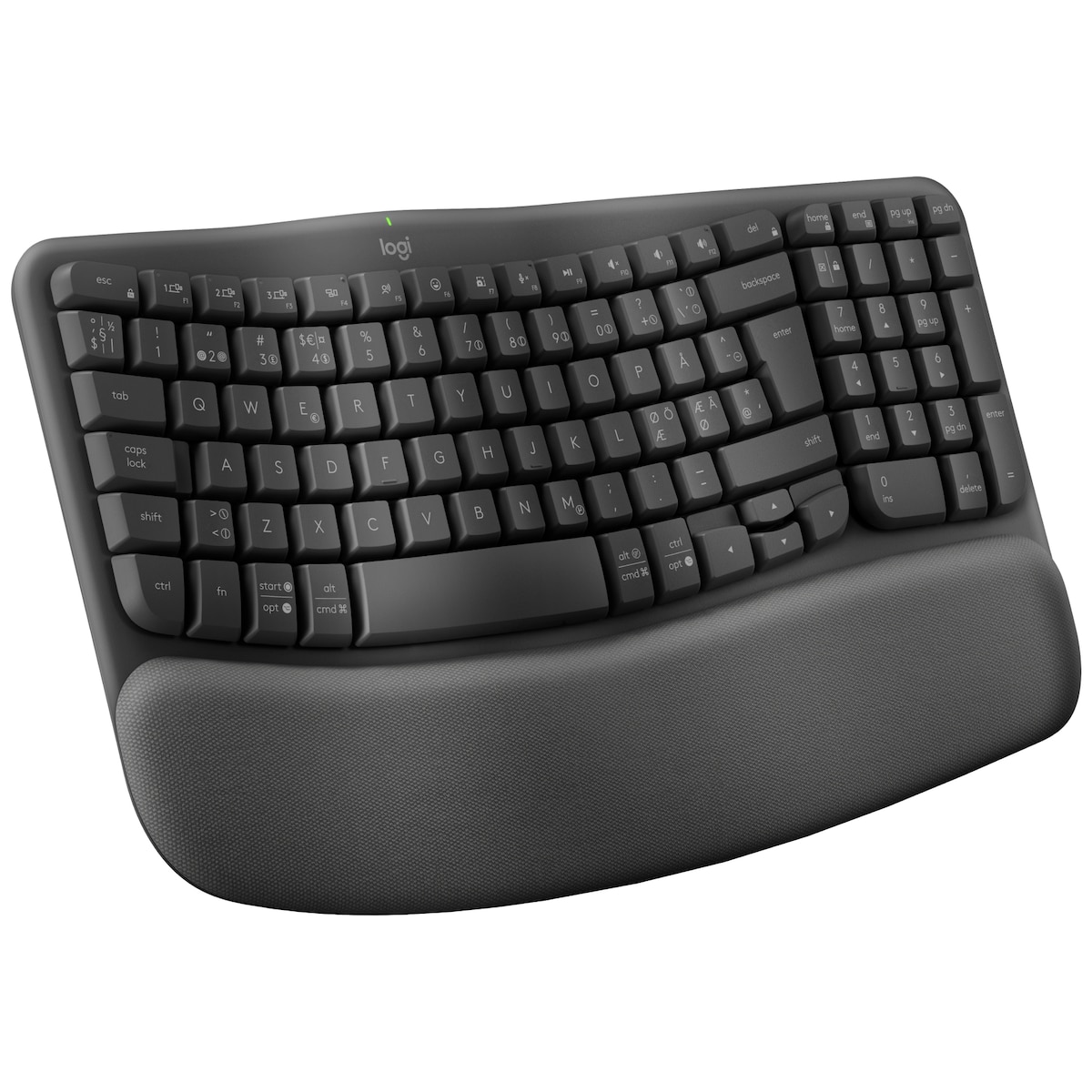 Logitech Wave Keys ergonomisk tastatur (grafitt)