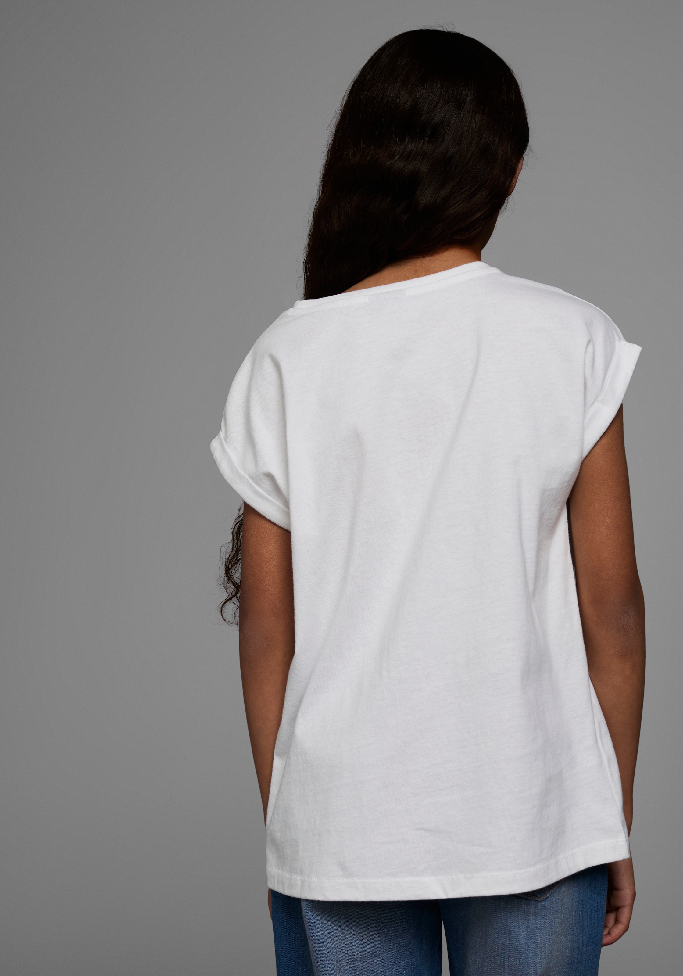KIDSWORLD T-Shirt »Mit Print: HOPE«, Kurzarm,  bequeme Passform,  mit Print,  Rundhalsausschnitt
