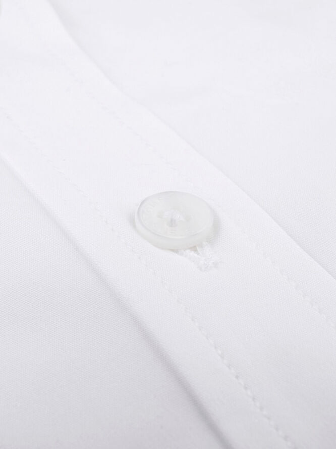 Stenströms Shirt s poplin stretch/jersey White