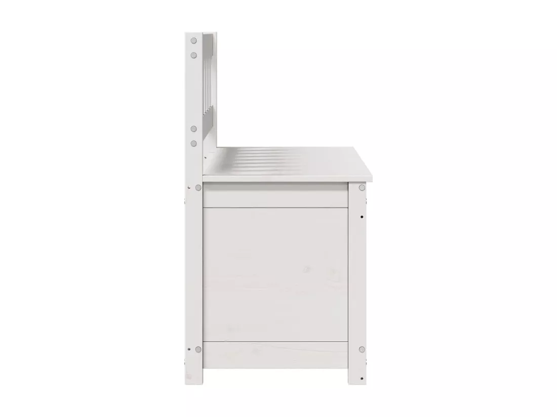 Banc Blanc 110x41x76,5 cm Bois de pin massif