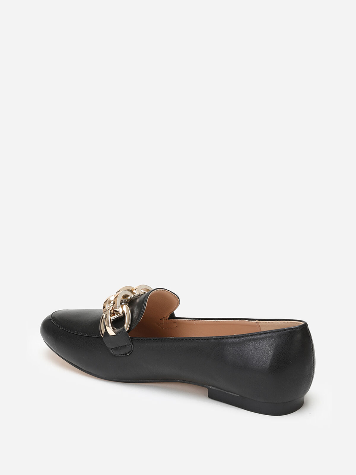 Mocassins à bride chaîne- Noir